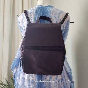 SMALL BROWN FERREGAMO NYLON BACKPACK